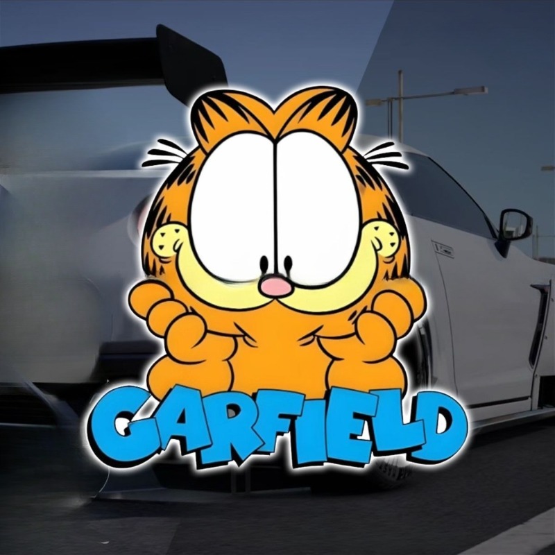Car Accessories Sticker - Creatieve cartoon schattige Garfield autostickers, gepersonaliseerde