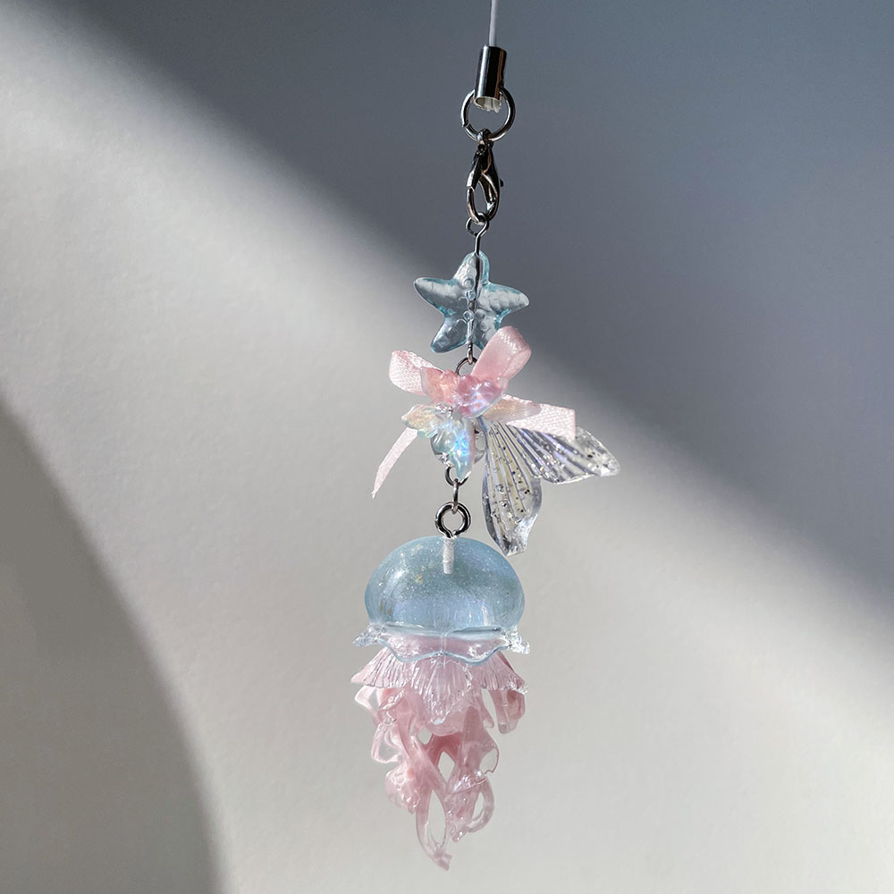 Car Accessories Bangkok - Blauw Roze Kwallen Telefoon Charme Zeester