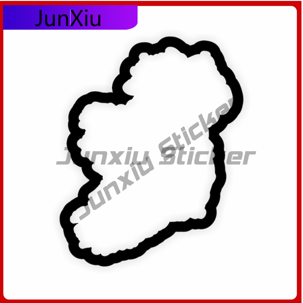 Car Accessories Ireland - Ierland Outline Sticker Hoge kwaliteit auto-accessoires