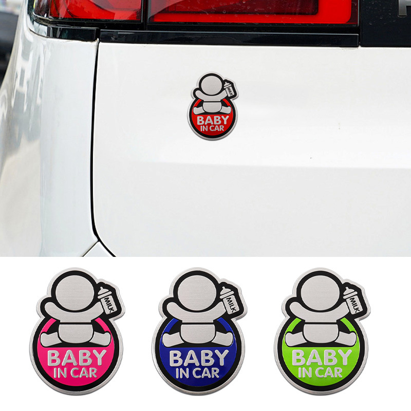 Car Accessories Sticker - Hoogwaardige modificatie 3D metalen aluminiumlegering waarschuwingsstickers