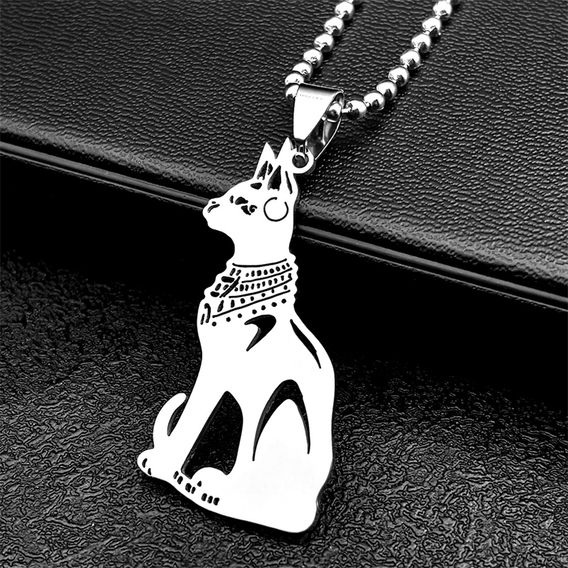 Car Accessories Egypt - Rvs Egypte Kat Bastet Auto Sleutelhanger
