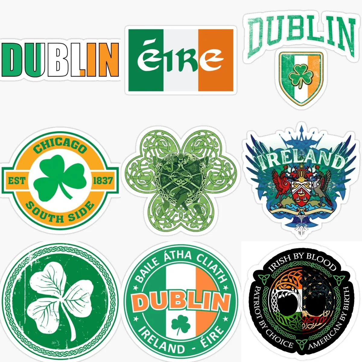 Car Accessories Ireland - Ierland Vlag Geluk Klaver Badge Sticker