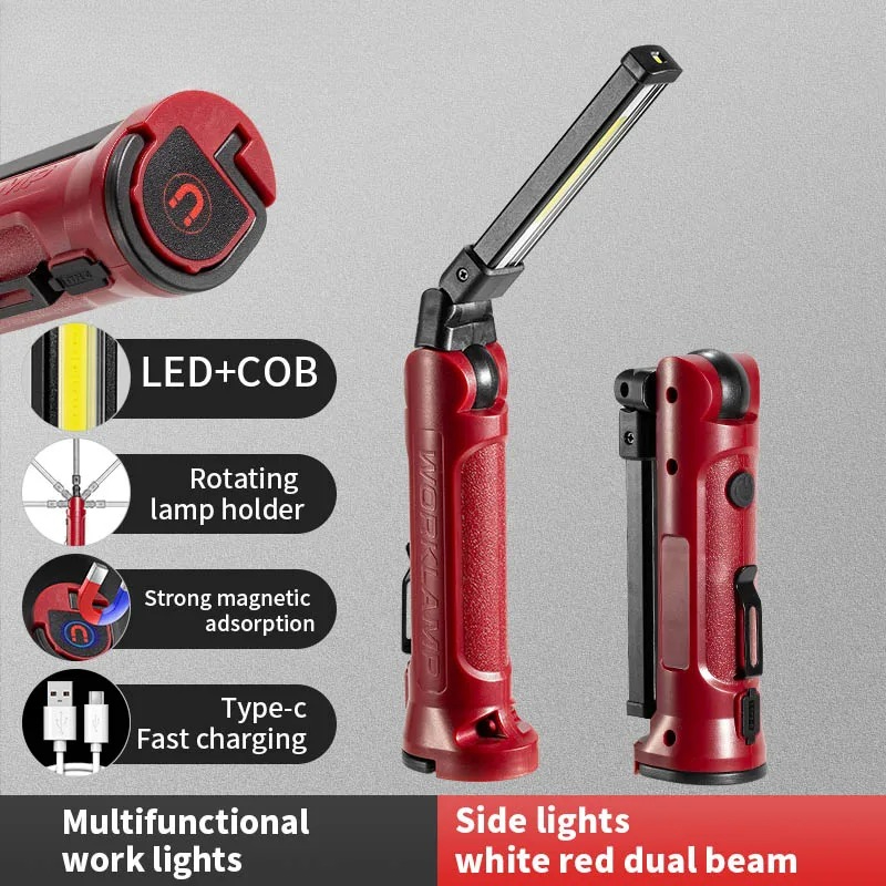 Car Accessories Hanging - COB LED-werklamp Oplaadbare opvouwbare zaklamp Outdoor