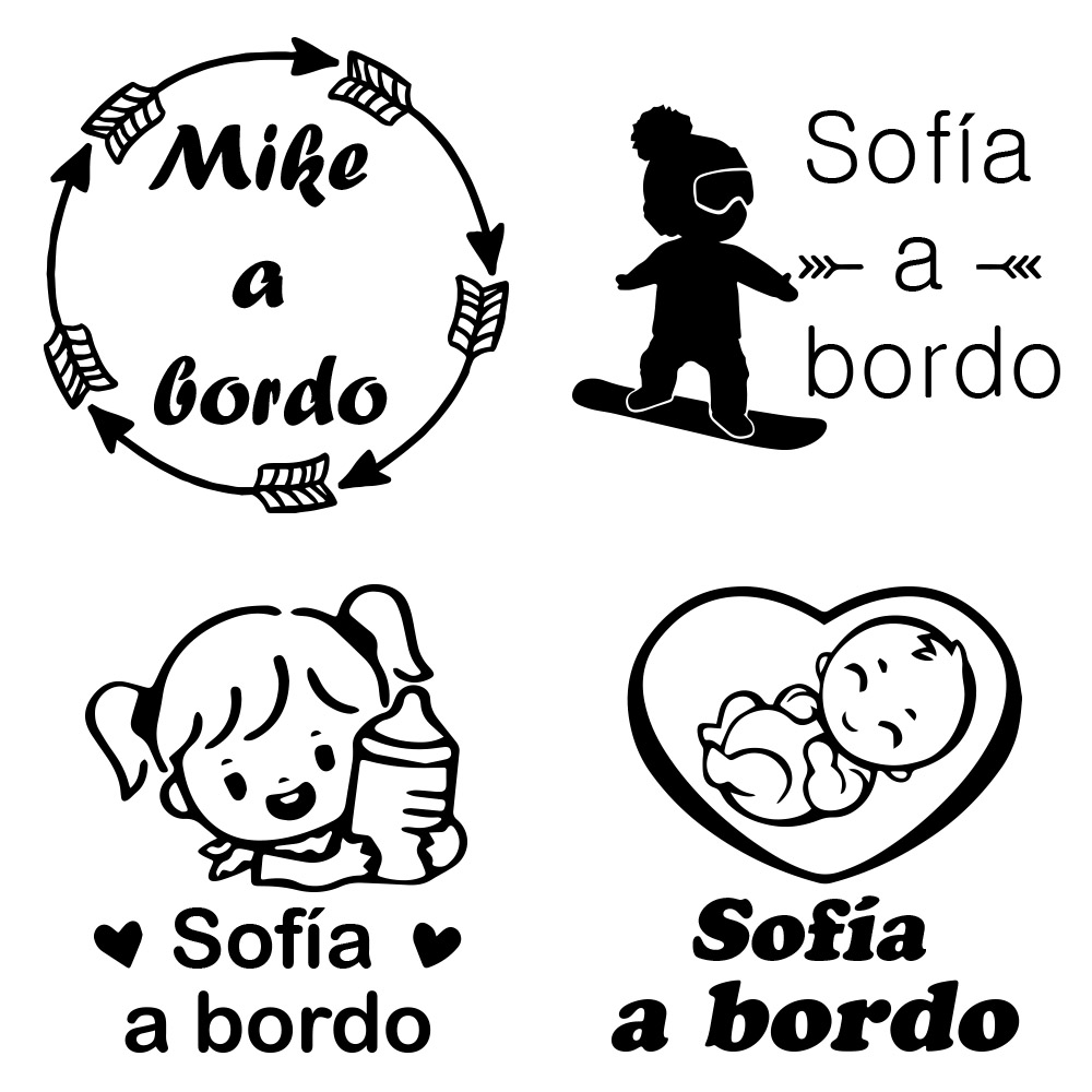 Car Accessories Sticker - 1 st Vinyl baby een bordeaux