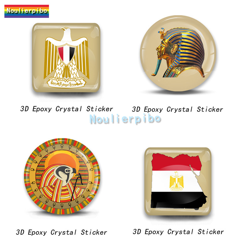 Car Accessories Egypt - 3D epoxyhars autosticker Egypte vlag nationaal