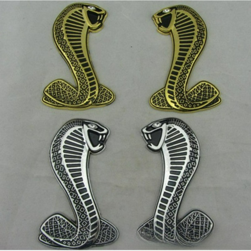 Car Accessories Sticker - Hoogwaardige gemodificeerde metaallegeringsstickers Cobra-patronen DIY krasbedekking
