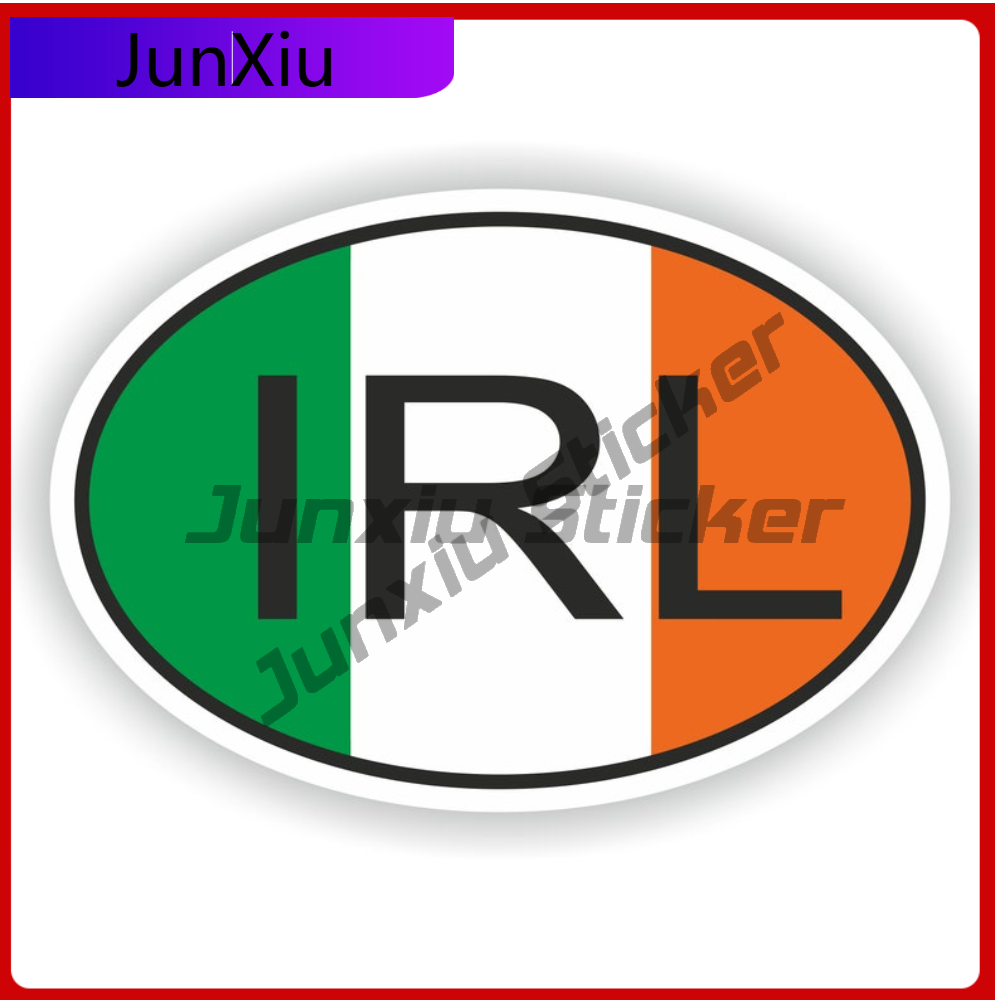 Car Accessories Ireland - Ierland IRL landcode ovale sticker met