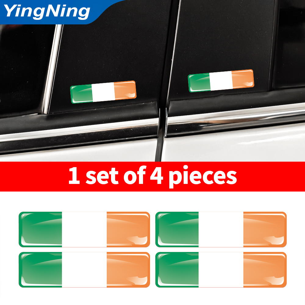 Car Accessories Ireland - 4 stuks Ierland Vlag Auto Sticker
