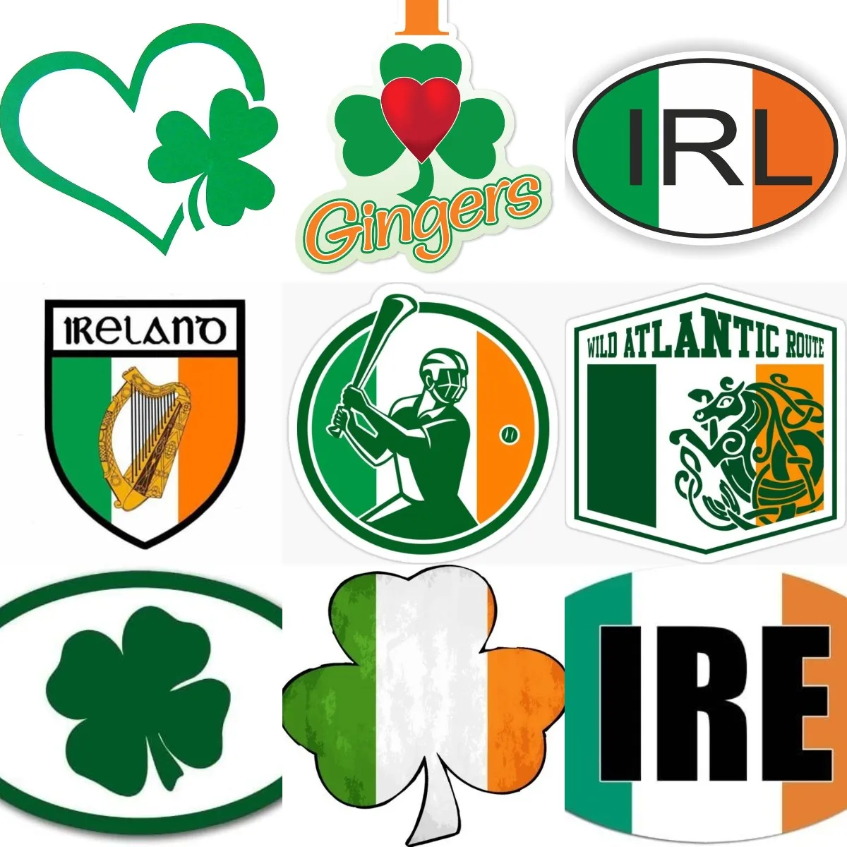Ierland Vlag Geluk Klaver Harp - Car Accessories Ireland recensie en prijs